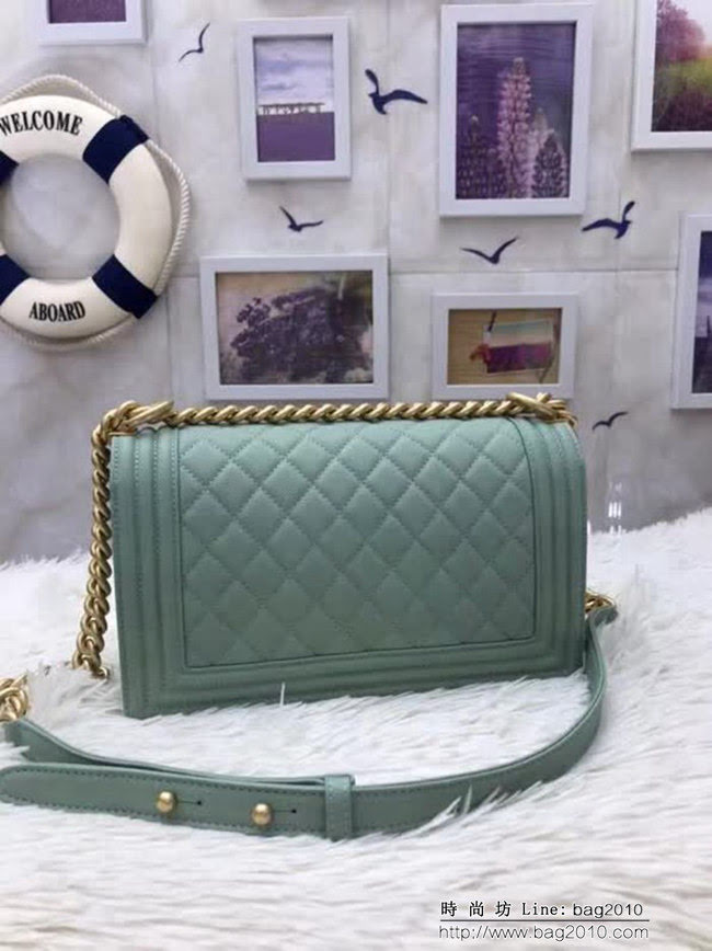 香奈兒CHANEL 2018秋冬爆款leboy系列67086菱格細球紋單肩斜挎鏈條包 DSC1288